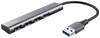 Trust Halyx-4-port 24947 USB-hub 1 + 4 poorten USB-A USB 3.2 Gen1 5 GBit/s Donkergrijs