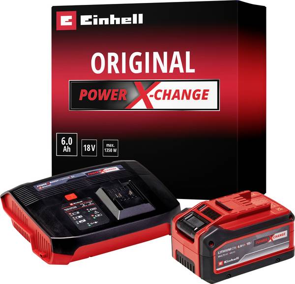 Einhell 4512143 18V 4-6Ah & 6A Boostcharger PXC Power X-Change PLUS Accu en acculader voor gereedschap 18 V 6 Ah Li-ion