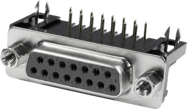 Connfly DS1037-01-15FNAKT74 DS1037-01-15FNAKT74 D-sub female connector Aantal polen: 15 Soldeerpennen 1 stuk(s) Tray