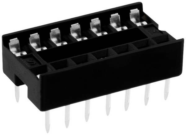 Connfly DS1009-14AT1NX-0A2  IC-fitting Rastermaat: 2.54 mm Aantal polen: 14  1 stuk(s) Tube