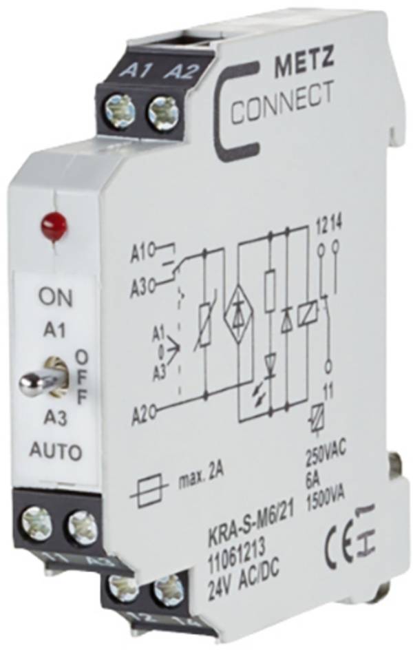 Metz Connect 11061213 Koppelelement 24, 24 V/AC, V/DC (max) 1x wisselcontact Piece 1 stuk(s)