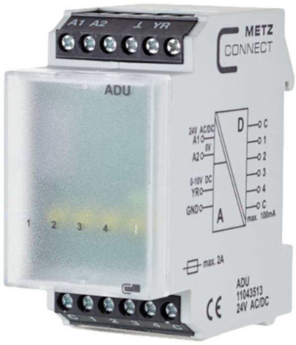 Metz Connect 11043513 Analoog/digitaal-omvormer 24, 24 V/AC, V/DC (max)  Piece 1 stuk(s)