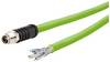Metz Connect 142M7X10100 M12 Netwerkkabel, patchkabel CAT 6A S/FTP 10.00 m Groen PUR-mantel, Zuurbestendig, Ozonbestendig, UV-bestendig, Geschikt voor sleepketting, Halogeenvrij, Oliebestendig, Microbebestendig 1 stuk(s)