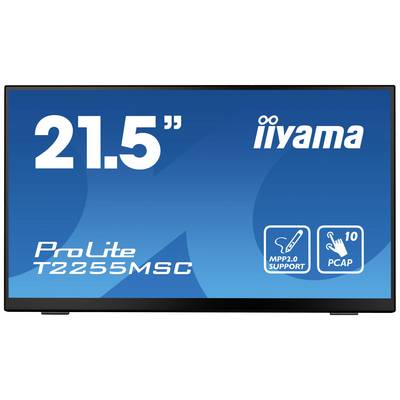 Monitor met een 21,5 inch scherm van iiyama, model ProLite T2255MSC. Ondersteunt MPP2.0 en 10-punts PCAP-touchscreen.