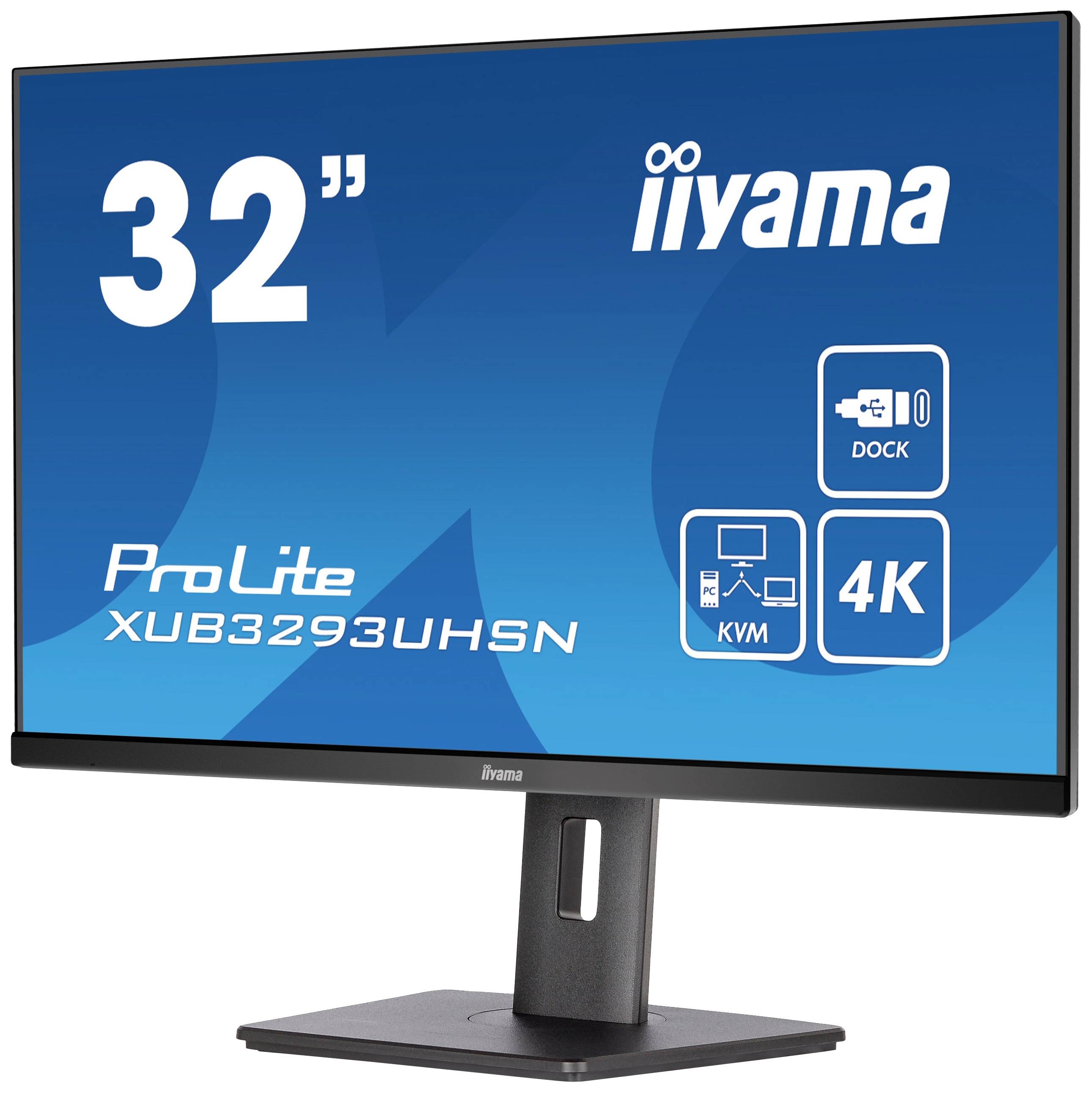 '32" iiyama ProLite XUB3293UHSN Monitor met KVM, 4K-resolutie en dockingfunctie'