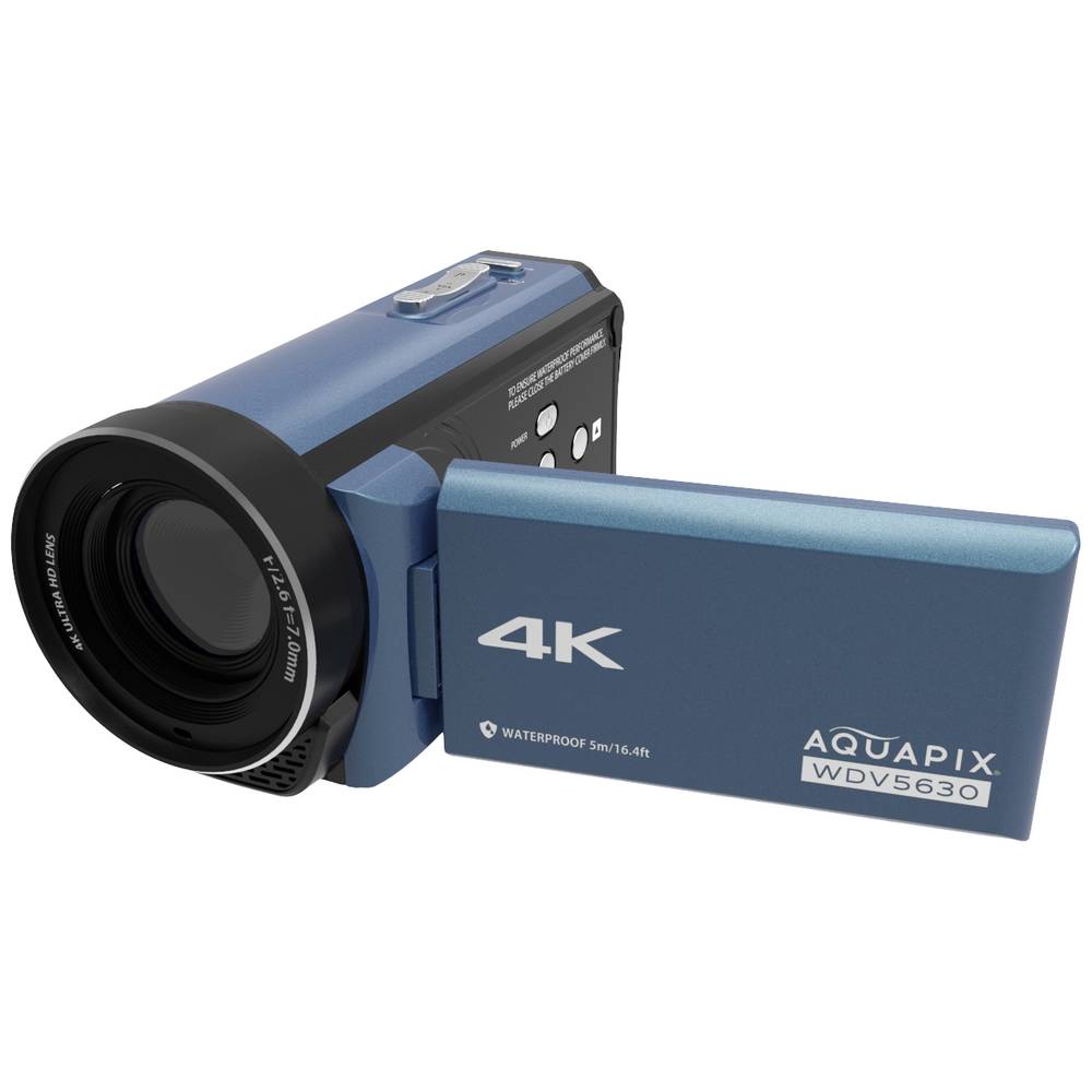 Aquapix WDV5630 Blue - 5m Waterproof 4K camcorder