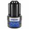 '12V Max' Dremel 3,0 Ah Li-Ion accu. Zwart met blauw etiket, geschikt voor draadloze gereedschapsapparatuur.