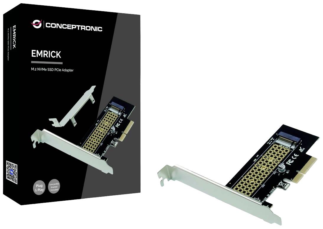Conceptronic EMRICK05B M.2-controller M.2 PCIe NVMe, PCIe 3.0 x4 PCIe x4