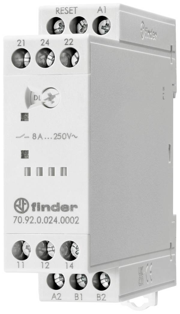 Finder 70.92.0.024.0002 Thermistor-motorbeveiligingsrelais 24 V/AC 2x wisselcontact Temperatuurbewaking met PTC 1 stuk(s)