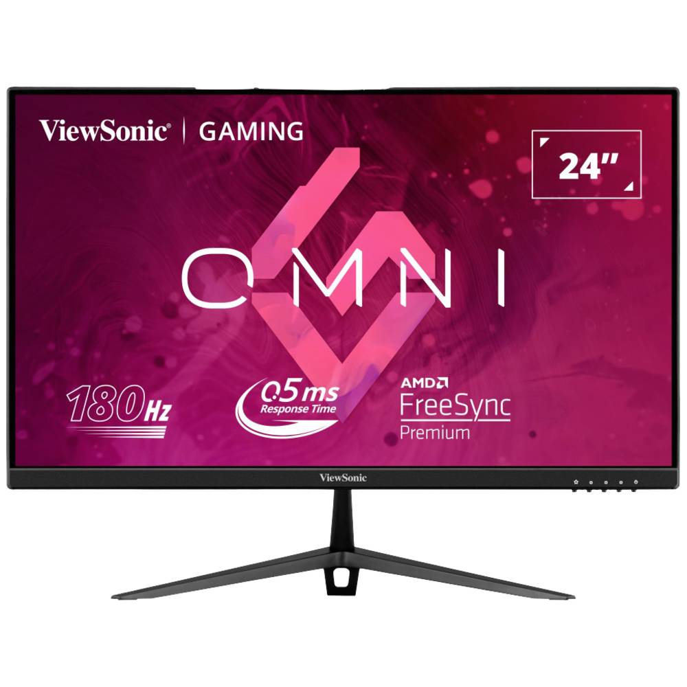 Viewsonic VX2428 Gaming monitor 60.5 cm (23.8 inch) Energielabel E (A - G) 1920 x 1080 Pixel Full HD 0.5 ms HDMI, DisplayPort IPS LED