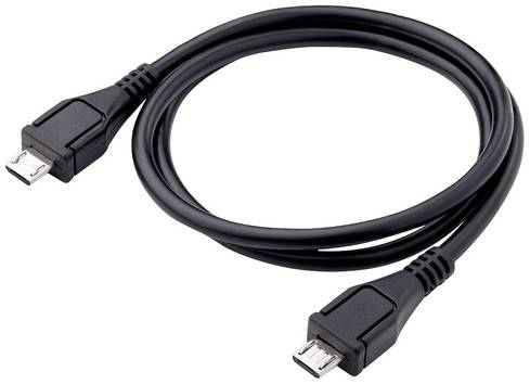 Akyga AK-USB-17 USB-kabel  USB 2.0 USB-micro-B stekker, USB-micro-B stekker 0.60 m Zwart