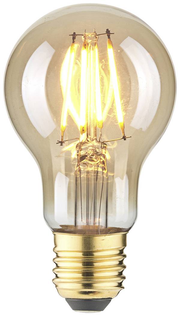 LightMe LM85056 LED-lamp  E27 Peer 4.5 W Barnsteen (Ø x h) 60 mm x 108 mm Filament / Retro-LED 1 stuk(s)