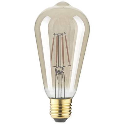Een heldere gloeilamp met zichtbare gloeidraad die is ingeschakeld.