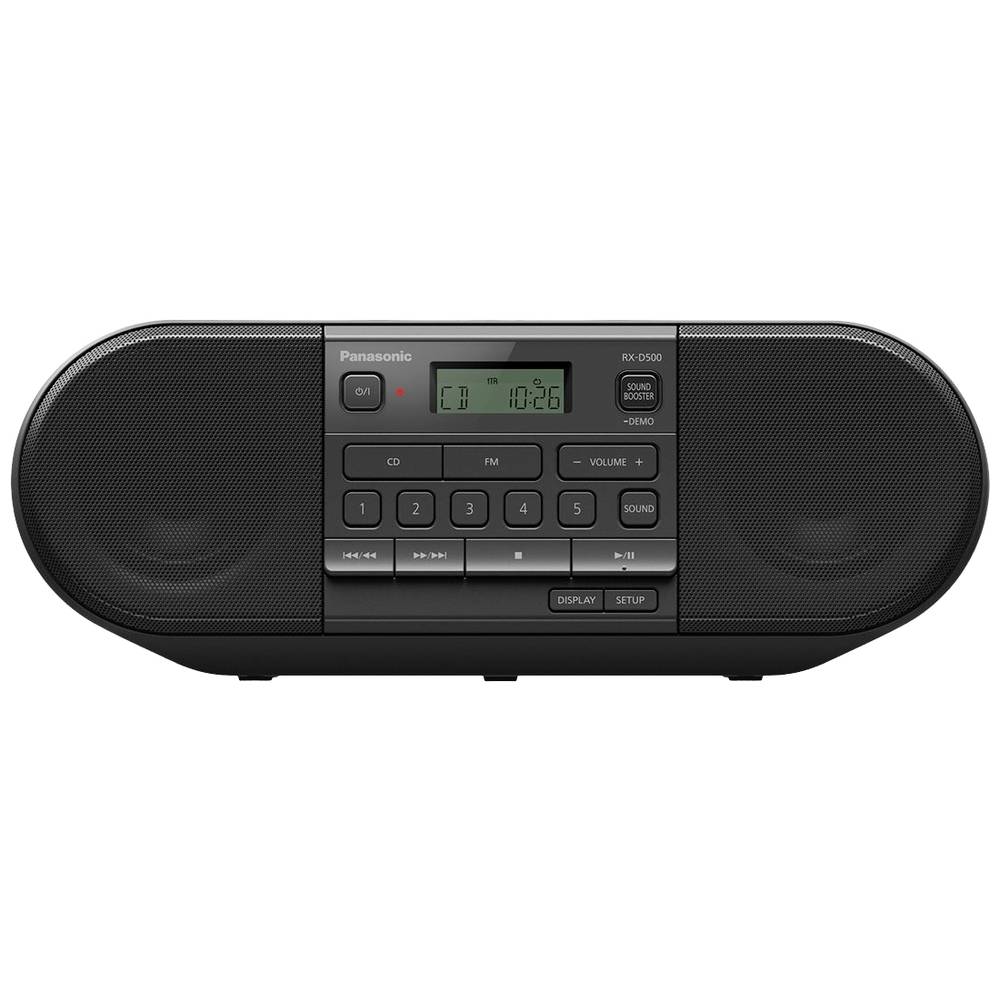 Panasonic RX-D500EG-K Radio-CD-speler VHF (FM) CD, FM, USB Zwart