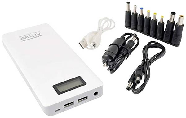 XTPower XT-16000 QC3 Powerbank 15600 mAh Quick Charge 3.0 Li-ion USB, DC-aansluiting 3,5 mm Wit Statusweergave