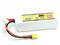 Witte lithium-polymeer batterij met gele aansluiting, label 'LEMON RC 850 - 11.1V', geschikt voor modelbouw met 35C ontlaadstroom.