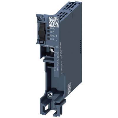 Industrieel Ethernet-switchmodule met twee Ethernet-poorten, QR-code, reset-knop, geschikt voor netwerktoepassingen.