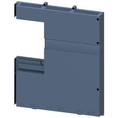 Blauw kunststof behuizing met elektronische aansluiting en zijdelingse ventilatiesleuven, geschikt voor montage op DIN-rail.