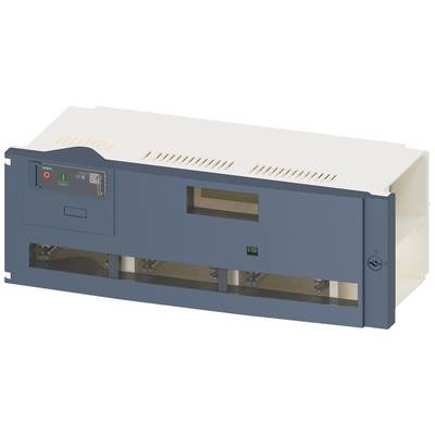 Metalen behuizing voor elektronische componenten, voorzien van ventilatiesleuven en een bedieningspaneel met schakelaar en display.