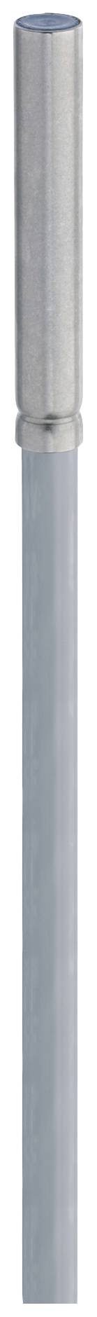 Metalen, cilindrisch voorwerp met een smaller, glanzend gedeelte bovenaan, mogelijk een pen of gereedschap.