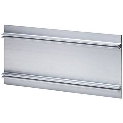 Aluminium metaalwand met twee horizontale groeven.