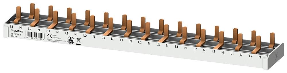 Elektrische verzamelrail met meerdere aansluitklemmen, geschikt voor elektrische installaties ten behoeve van een veilige energieverdeling.