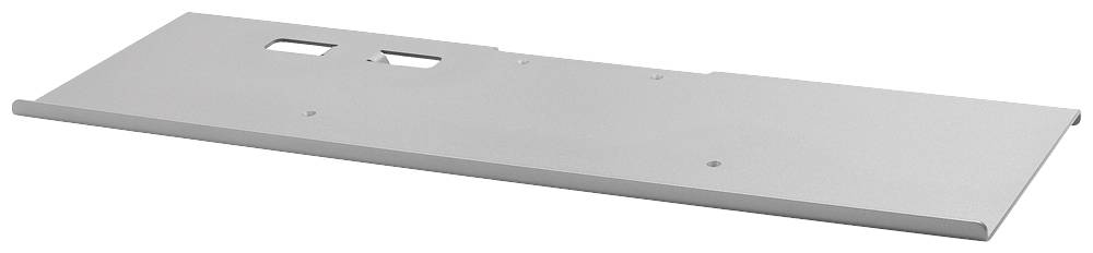 Metalen plaat met rechthoekige openingen, bestemd voor installatie in een groter systeem of apparaat.