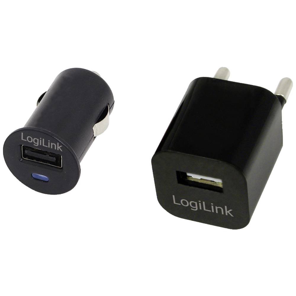 LogiLink PA0076 PA0076 USB-oplader 1500 mA 1 x USB-A Binnen, Auto, Thuis