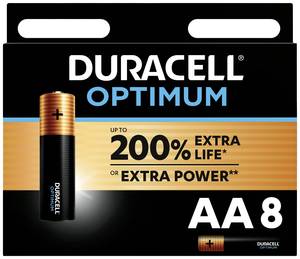 Conrad Duracell Optimum AA batterij (penlite) Alkaline 1.5 V 8 stuk(s) aanbieding