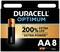 Duracell Optimum Batterijverpakking, AA 8 stuks, werft met tot 200% langere levensduur of extra prestatie.