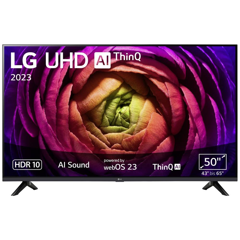LG Electronics 4K Smart UHD TV UR73 LCD-TV 127 cm 50 inch Energielabel G (A - G) UHD, Smart TV, WiFi, CI+* Zwart