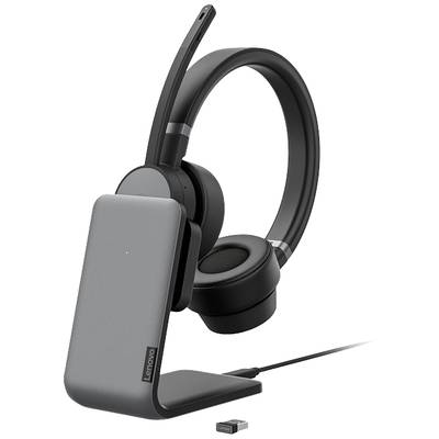Lenovo Go Wireless Over Ear headset   Bluetooth Stereo Grijs Noise Cancelling Volumeregeling, Microfoon uitschakelbaar (