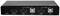 Een zwarte HDMI-switch met meerdere aansluitingen: twee HDMI-uitgangen, twee USB-poorten voor PC 1 en PC 2, DC/5V-voedingsaansluiting.