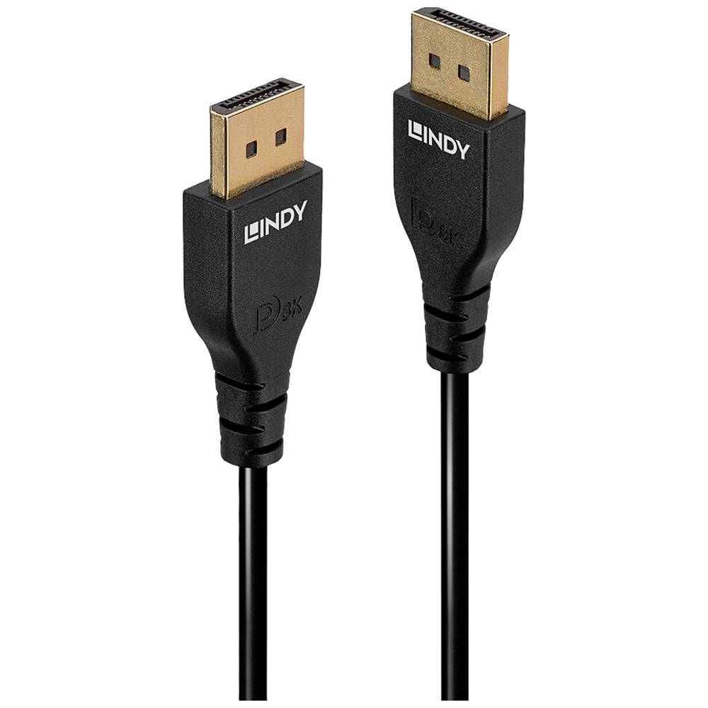 LINDY 36460 DisplayPort AV Aansluitkabel [1x DisplayPort stekker - 1x DisplayPort stekker] 0.5 m Zwart