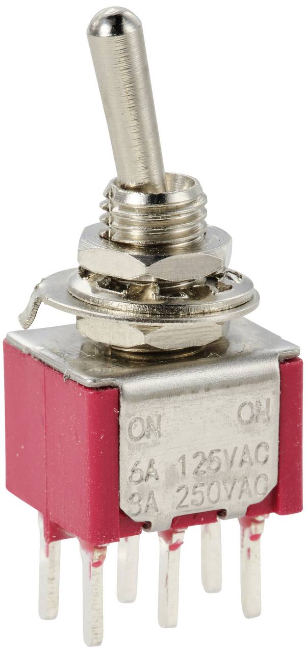 TRU COMPONENTS TC-11546996  Tuimelschakelaar 125 V/AC, 250 V/AC 3 A 2x aan/aan  Continu 1 stuk(s)