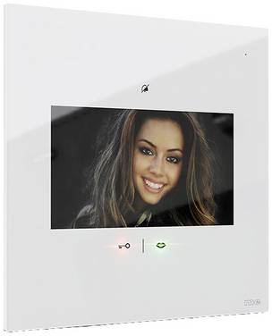 m-e modern-electronics VDV-1107 W  Binnenunit voor Video-deurintercom via WiFi Radiografisch, WiFi  Wit