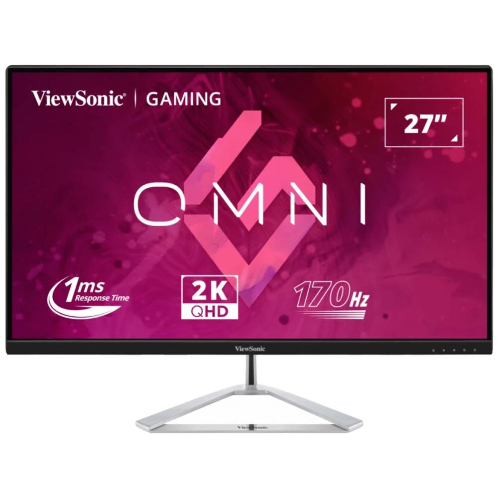 Viewsonic VX2780-2K Gaming monitor Energielabel F (A - G) 68.6 cm (27 inch) 2560 x 1440 Pixel 16:9 1 ms HDMI, DisplayPort IPS LED