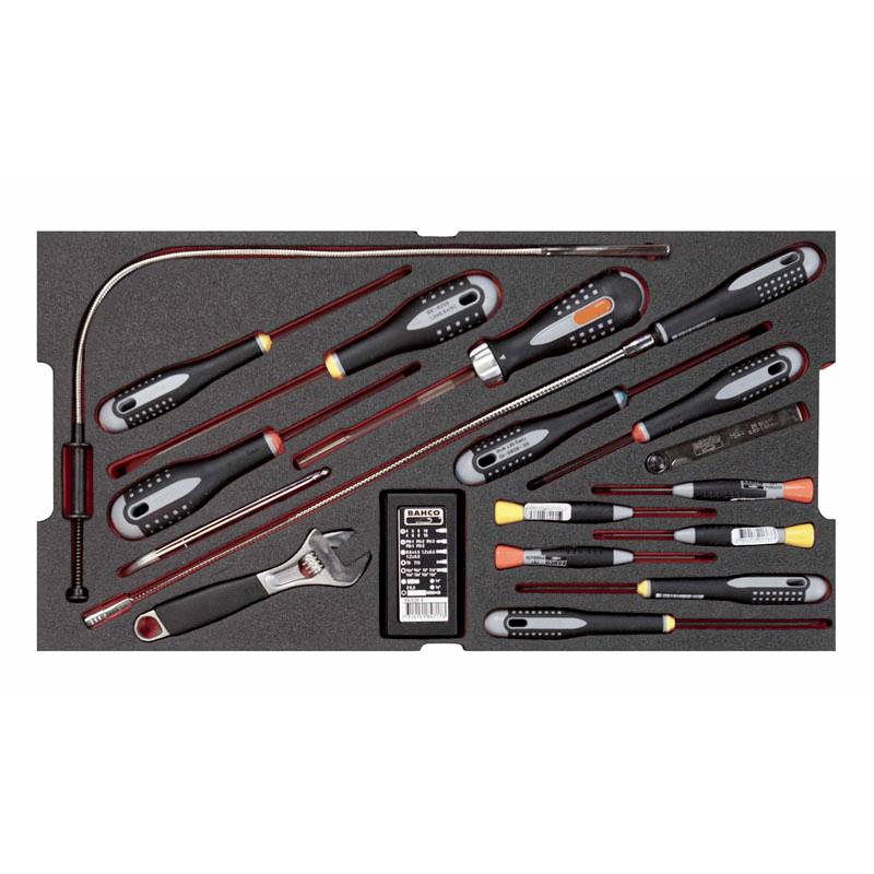 Bahco Gereedschapskoffer (gevuld) 240-delig Luchtvaartmonteur, Electricien, Handwerker, Doe-het-zelver, Technicus, Unive-4