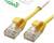 'Twee gele Ethernet-kabels met connectoren.'