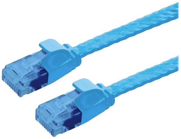 VALUE UTP patchkabel, Cat.6A (Class EA), extra plat, blauw, 1 m