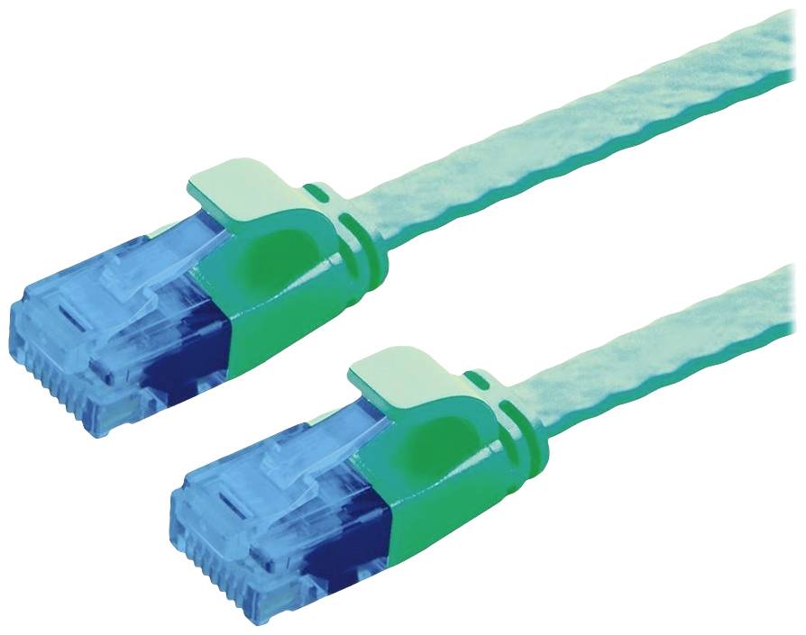 VALUE UTP patchkabel, Cat.6A (Class EA), extra plat, groen, 1,5 m