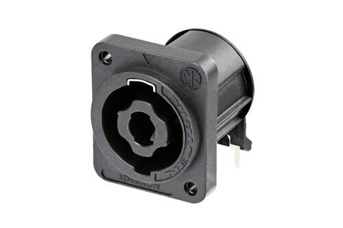 Neutrik NL4MDXX-H-3 Luidsprekerconnector Flensbus, contacten haaks Aantal polen: 4 Zwart 1 stuk(s)