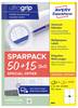 Avery-Zweckform 6601 Universele etiketten 105 x 148 mm Papier Wit 260 stuk(s) Permanent hechtend Laser (kleur), Laser (zwart/wit)