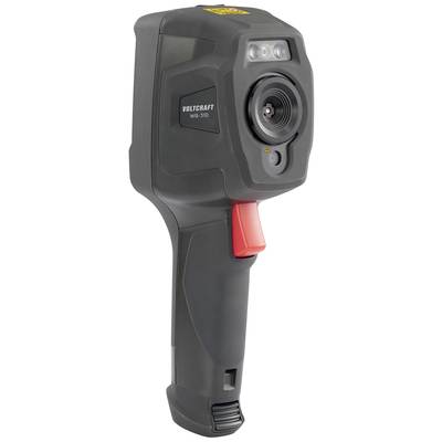 Draagbare warmtebeeldcamera met rode ontspanner, groot objectief, display en merkaanduiding 'Voltcraft WB-310'. Ideaal voor temperatuuranalyses.