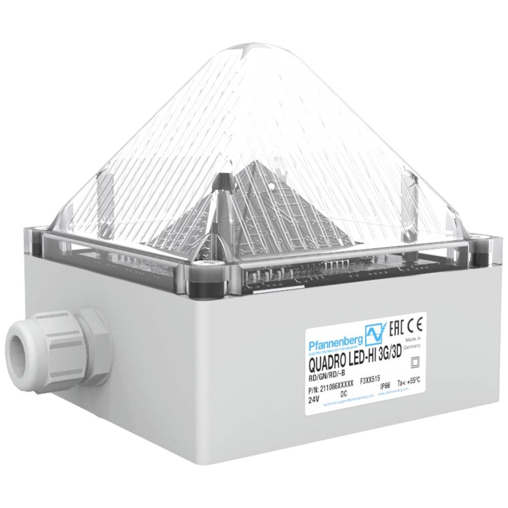Pfannenberg Flitslamp QUADRO LED-HI 3G/3D 21108631009 Helder Wit 24 V/DC