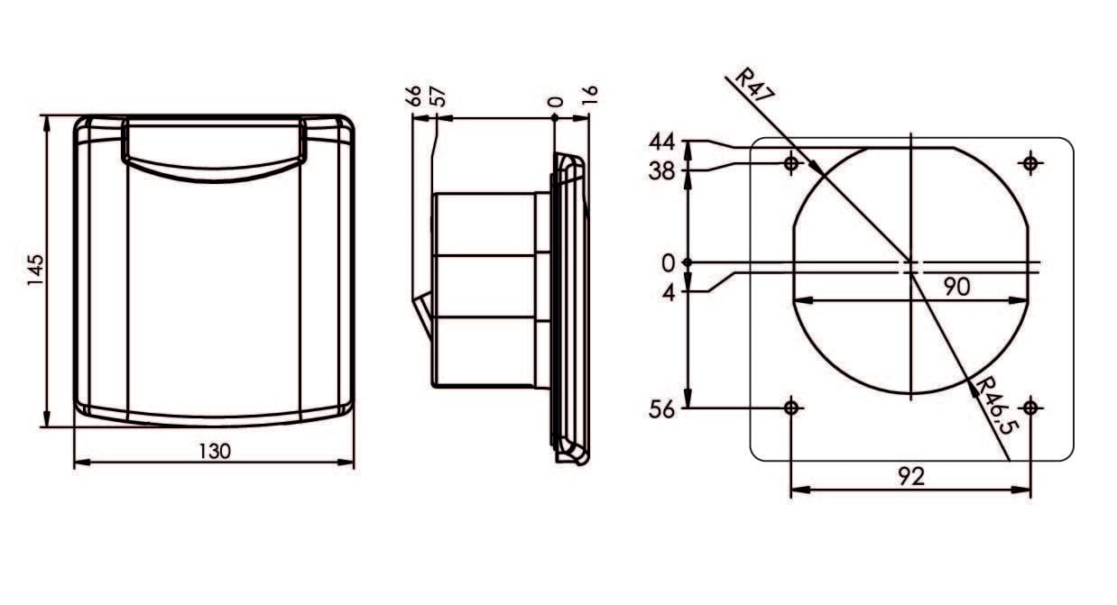 Keuken inbouw stopcontact met randaarde aluminium (446626) kopen