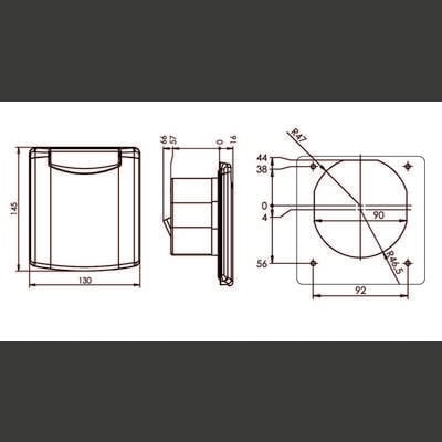 Keuken inbouw stopcontact met randaarde aluminium (446626) kopen Keuken inbouw stopcontact met randaarde aluminium (446626) kopen