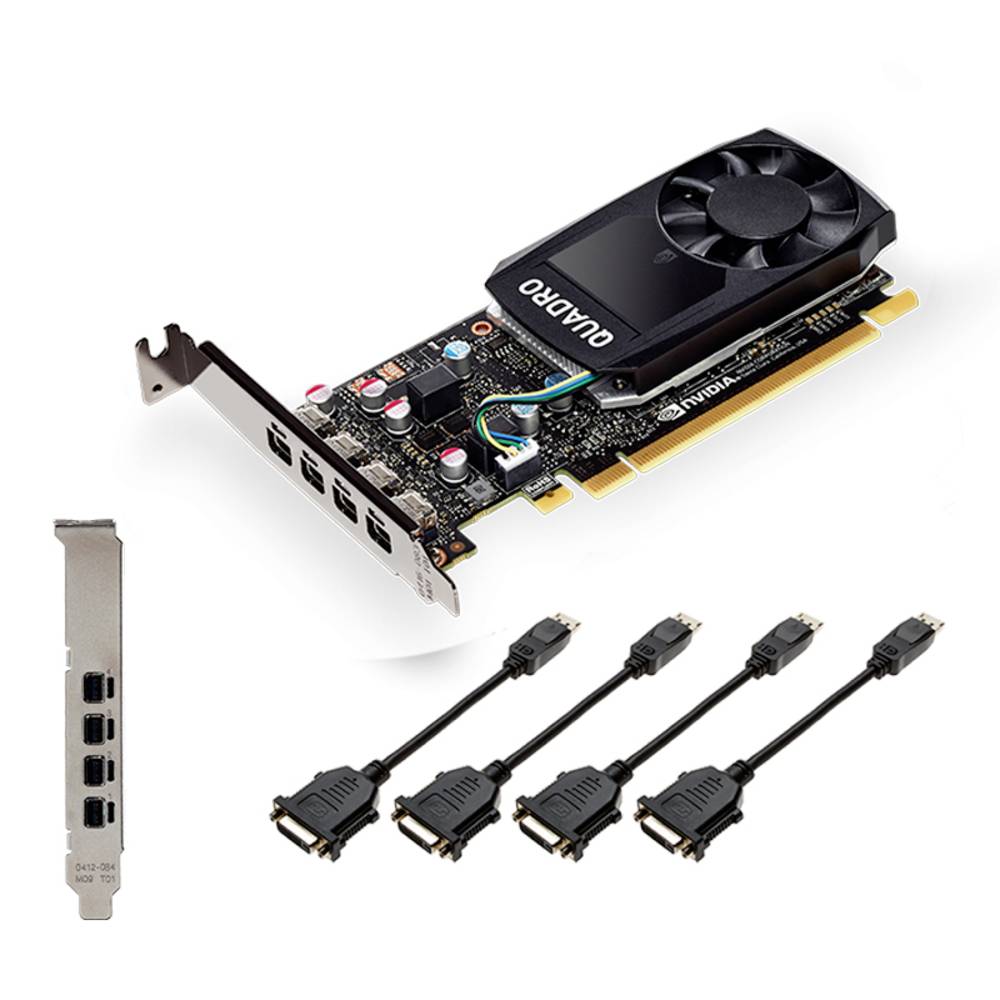 PNY Videokaart GDDR5-RAM PCIe 3.0 x16, DisplayPort, Mini-DisplayPort