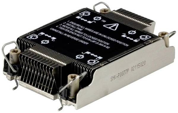 Supermicro SNK-P0077P computerkoelsysteem processorkoelblok/radiator zwart, roestvrij staal
