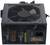 Een zwarte computervoeding met ventilatierooster en kabels. Opdruk: 'Seasonic', spanning: 100-240VAC.